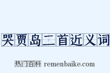 哭贾岛二首近义词是什么意思的图片